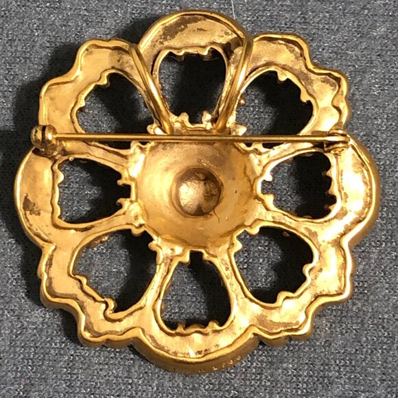 MMA Carriage Wheel brooch METROPOLITAN MUSEUM OF ART pin/Brooch Gold Rare VTG - Picture 2 of 12